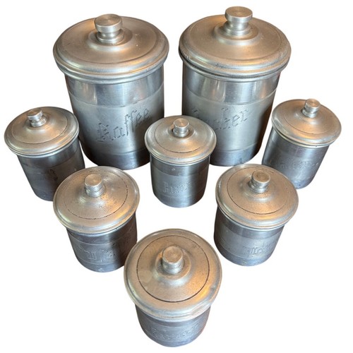 Vntg german aluminum canister - aluminum,