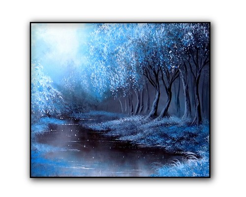 Original acrylic landscape - original,