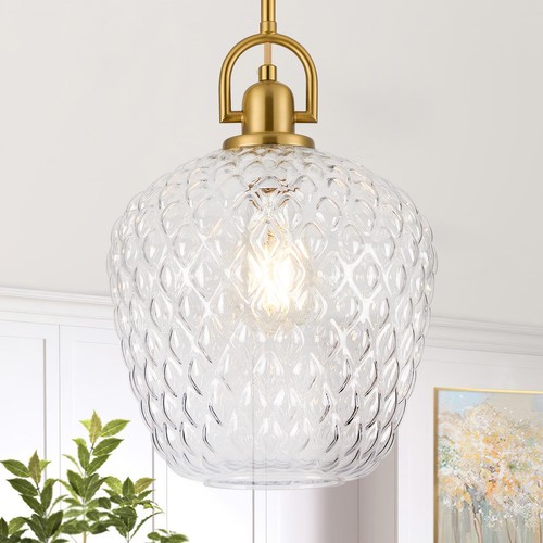 Brushed gold pendant - pendant, lights