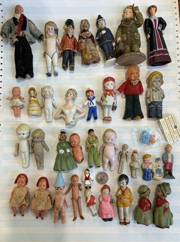 Vintage antique miniature doll - vintage,