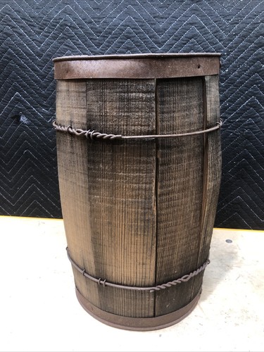 Antique wooden nail keg barrel - nail,