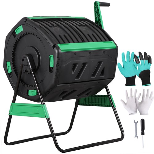 Gallon compost tumbler dual - tumbler,