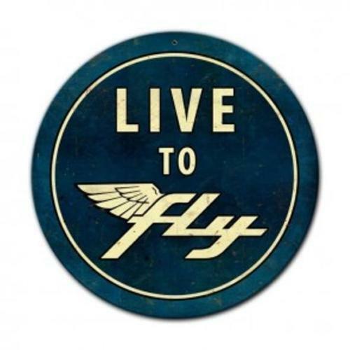 Vintage style aviation live - style, “live