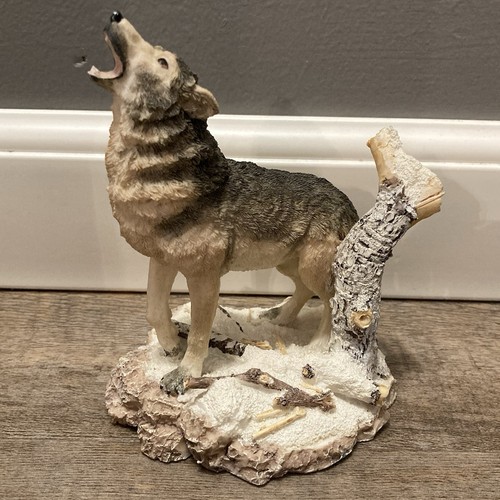 Collectible howling wolf resin - collectible,