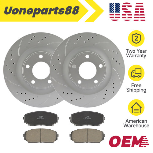 Awd front drilled brake - drilled,