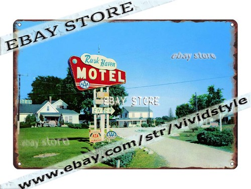 Tin sign 1950 rusk - tin,