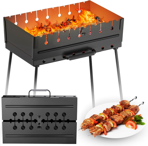 Charcoal grill for skewers - charcoal,