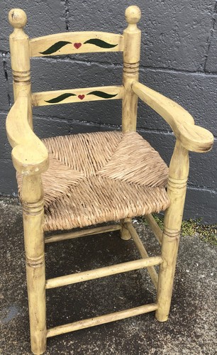 Antique doll high chair old - doll,