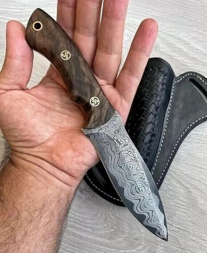 Custom damascus hunting - custom, knife