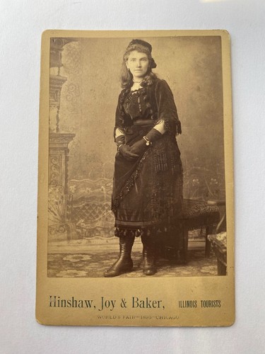 Antique cabinet photo - antique, woman