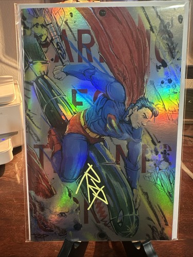 Superman signed foil - superman,