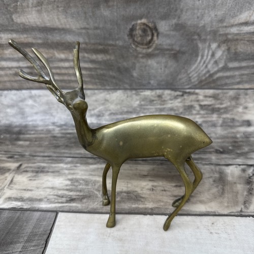 Vtg brass stag buck - vtg,