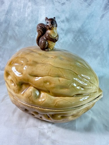Vintage ceramic walnut shaped - ceramic,