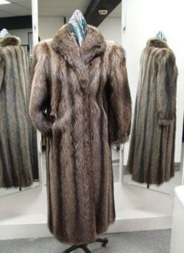 Mint raccoon fur coat - raccoon, jacket