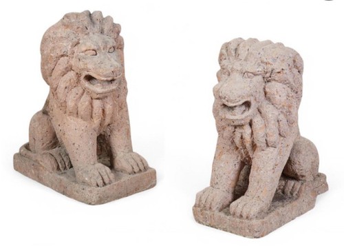 Incredible pair carved stone - incredible,