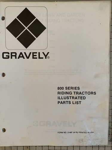 Gravely illustrated parts - illustrated, list