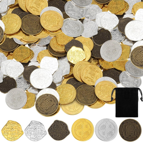 100 pcs metal pirate coins - metal,