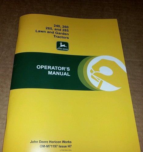 New john deere 240 - 260, 265