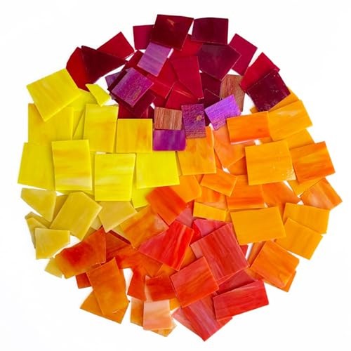 Stained glass scraps sheets - glass,