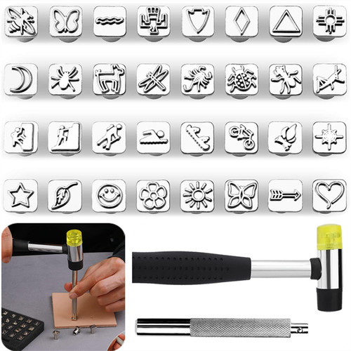 Pcs leather stamping tool - 33,
