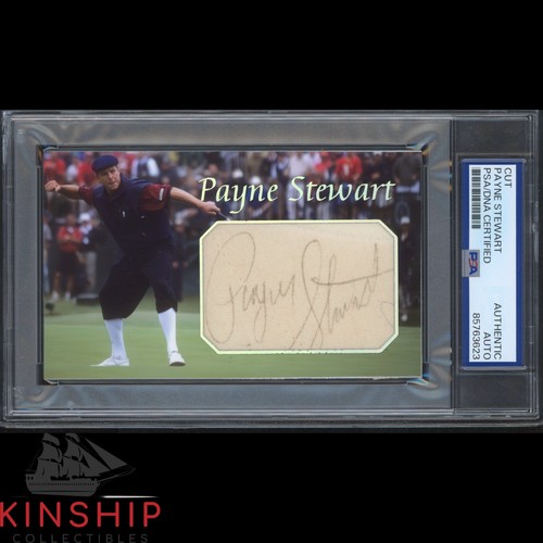 Payne stewart signed cut 3x5 - signed,