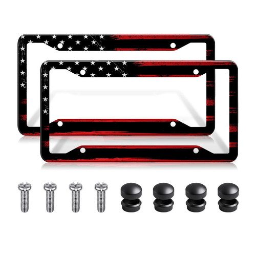 American flag license plate - american,