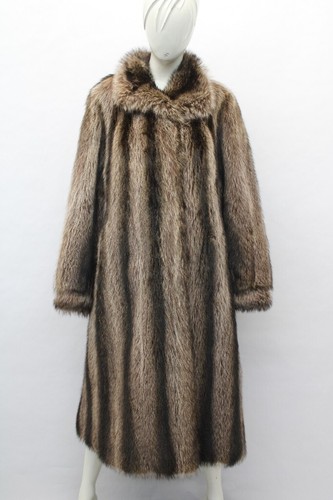 Mint raccoon fur coat - mint,