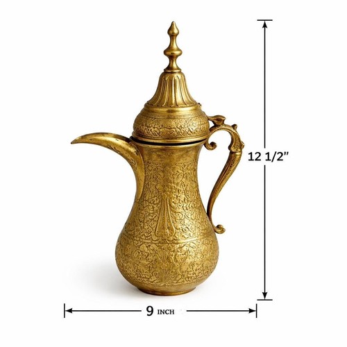 Vintage brass dallah - brass,