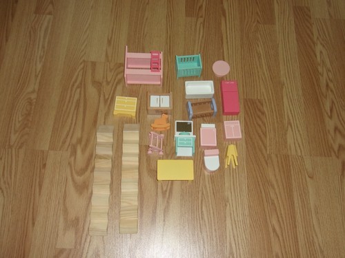 Wooden dollhouse play - wooden,