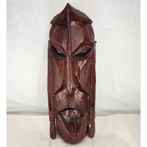 Vintage tribal mask wall - vintage, art