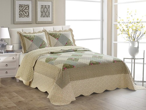 Over sized quilted coverlet - over,