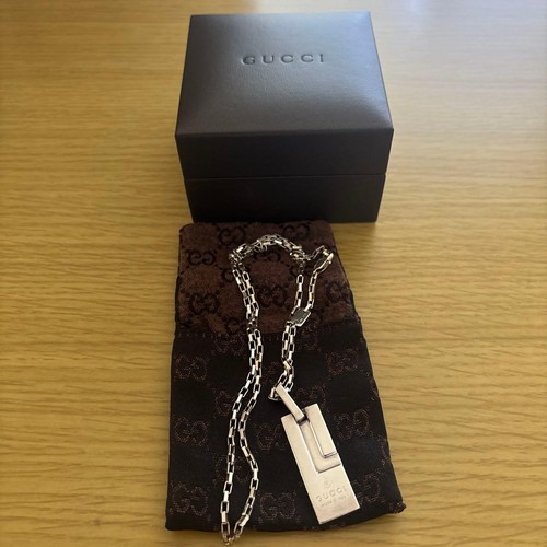 Gucci plate necklace sterling - gucci,