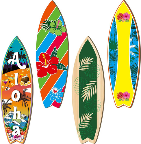 Hawaiian surfboard wall decor - hawaiian,