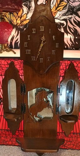 Large wooden wall clock - large,
