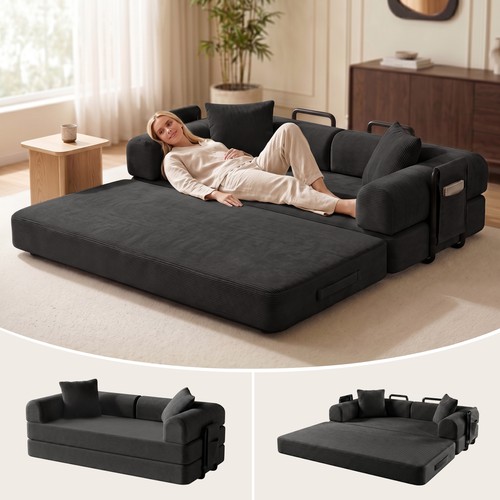 Queen convertible sofa - 80", bed