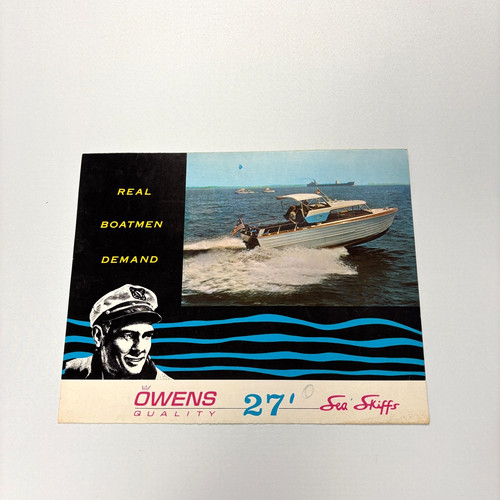 Vintage owens boats sea - owens, skiff