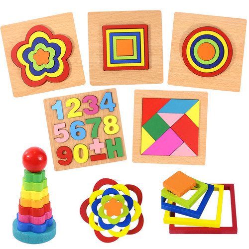 Pack wooden jigsaw puzzles - pack,