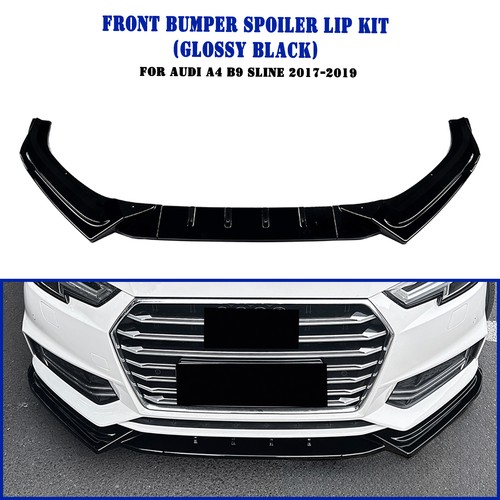 Gloss black front bumper - black,