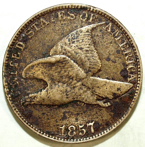 1857 flying eagle cent - 1857,