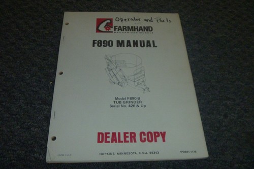 Farmhand f890 tub grinder - f890-b,
