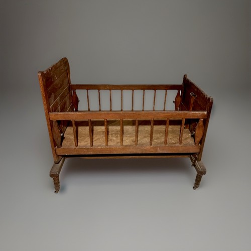 Walnut crib vintage baby - vintage, bed