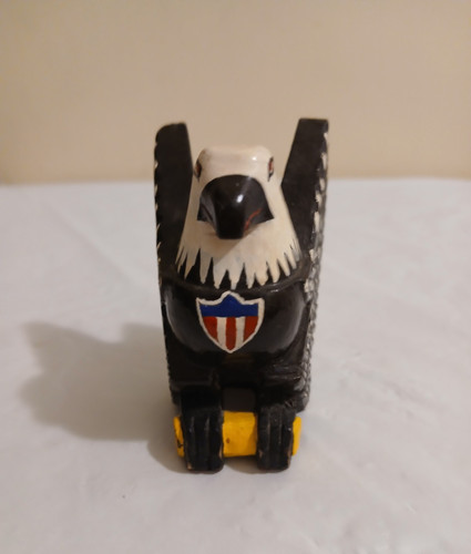 Vtg hand carved wooden - vtg, bald