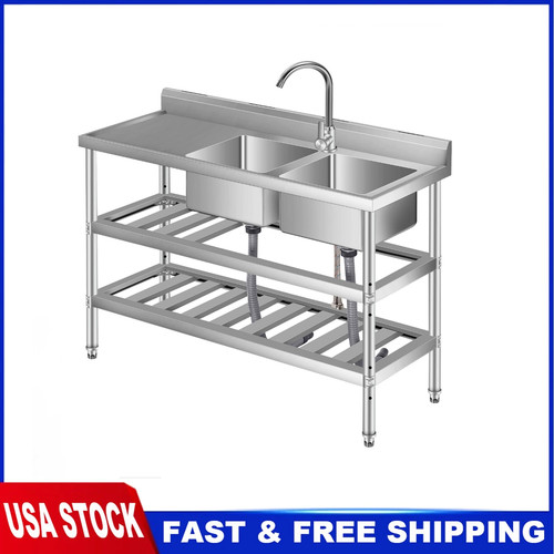 Stainless steel utility - steel, sink