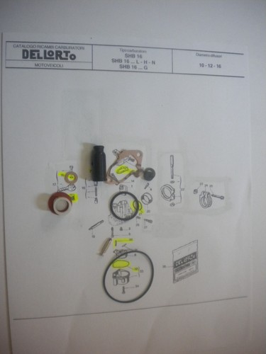 Del lorto shb carburetor kit - del,
