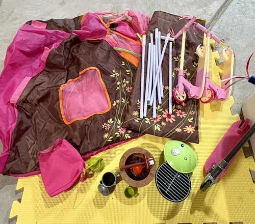 Doll camping accessories - in,