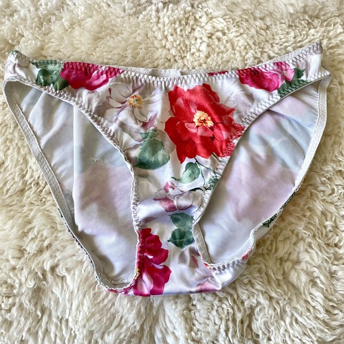 Vintage floral shiny panties - vintage,