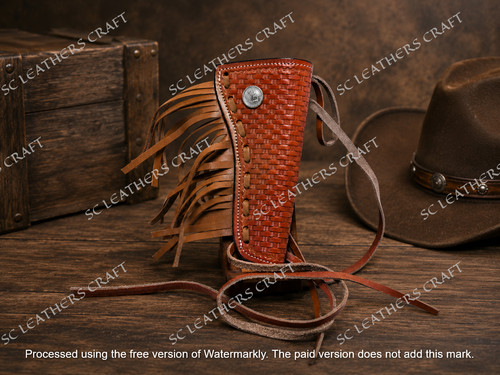 Premium western leather gun - leather,