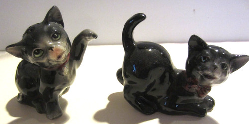 Vintage black cat salt - vintage,