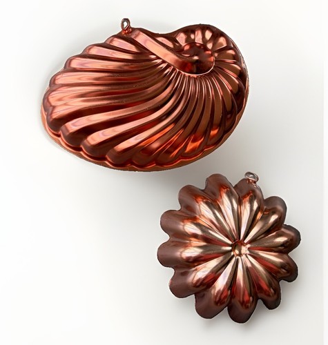 Vintage copper jello molds - vintage, lot