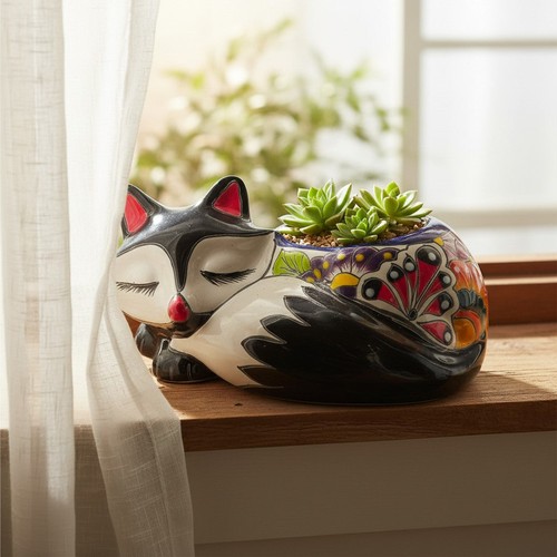 Talavera sleeping fox - sleeping,